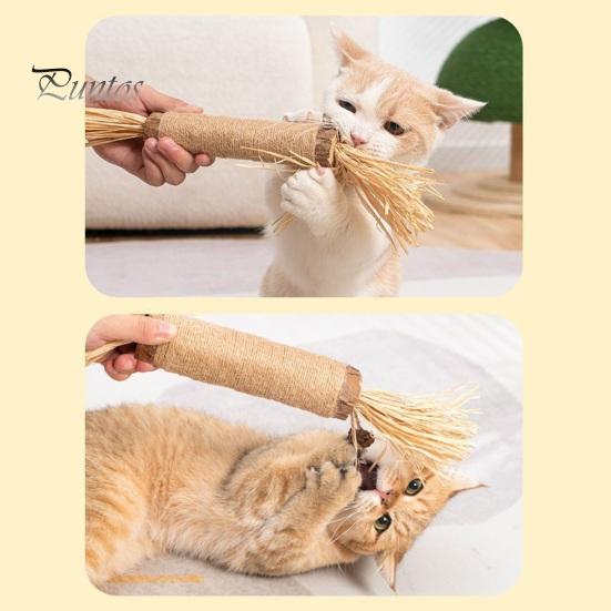 Interactive Cat Playtime Stick Chew Toy for Dental Care Edible Teeth Cleaning Teething Rod Stress Natural Ingredients Biting Sticks Entertainment