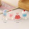 3Pcs Dollhouse Simulation Cherry Cream Cup Ice Cream Cup Mini Model Ornament Toy For Dolls DIY Decoration Kids Gift