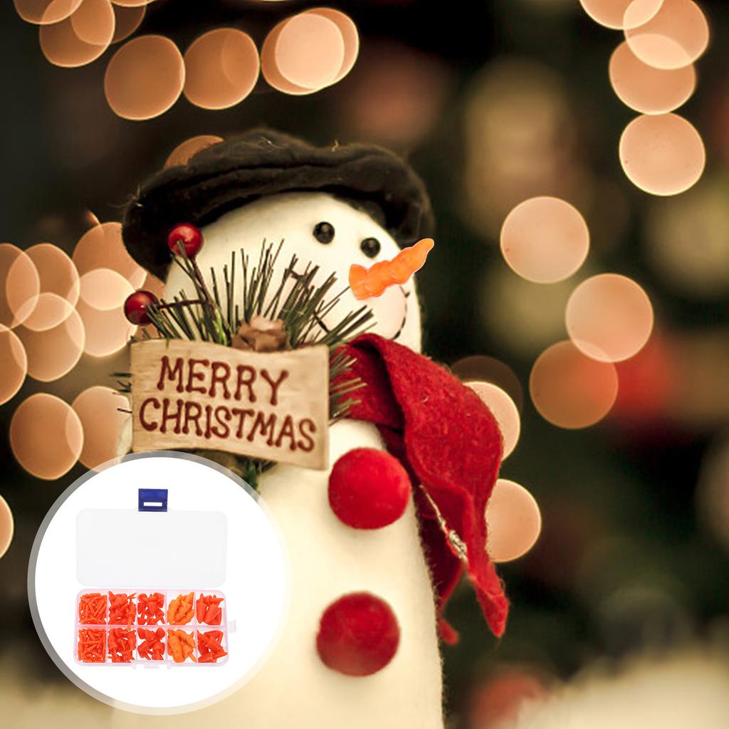 160pcs Christmas Plastic Snowman Noses Miniature Winter Snowman Craft Diy Snowman Nose Plastic Toy Nos For Small Snowman Dolls