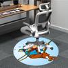 1 Pezzo Tappeto Rotondo Ufficio Tintin, Antiscivolo, Morbido e Durevole Tappeto da Ufficio per Decorazione d'Interni, Perfetto per l'Ufficio, Bella Decorazione