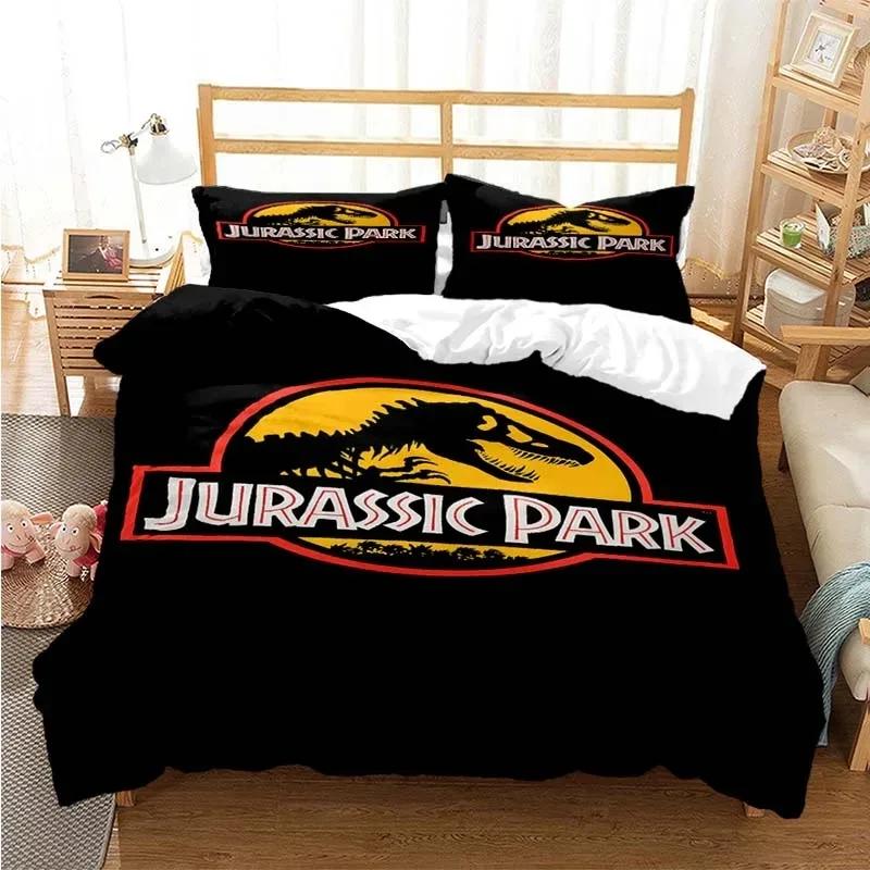 Jurassic Park Duvet Cover Set Dinosaur Bedding Sets Comforter Cover Set Single Twin Full Queen Size Youth Aldults Girl Boys Gift