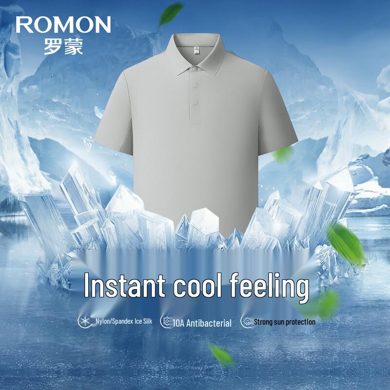 ROMON Men s UPF50+ Ice Silk Cooling Polo Shirt 883 190
