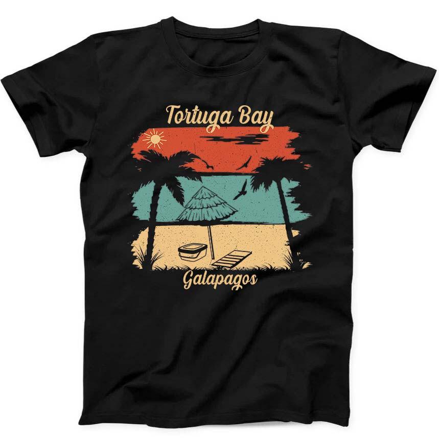 

Tortuga Bay Galapagos National Park Beach Gift Tee Black T Shirt 269 4XL