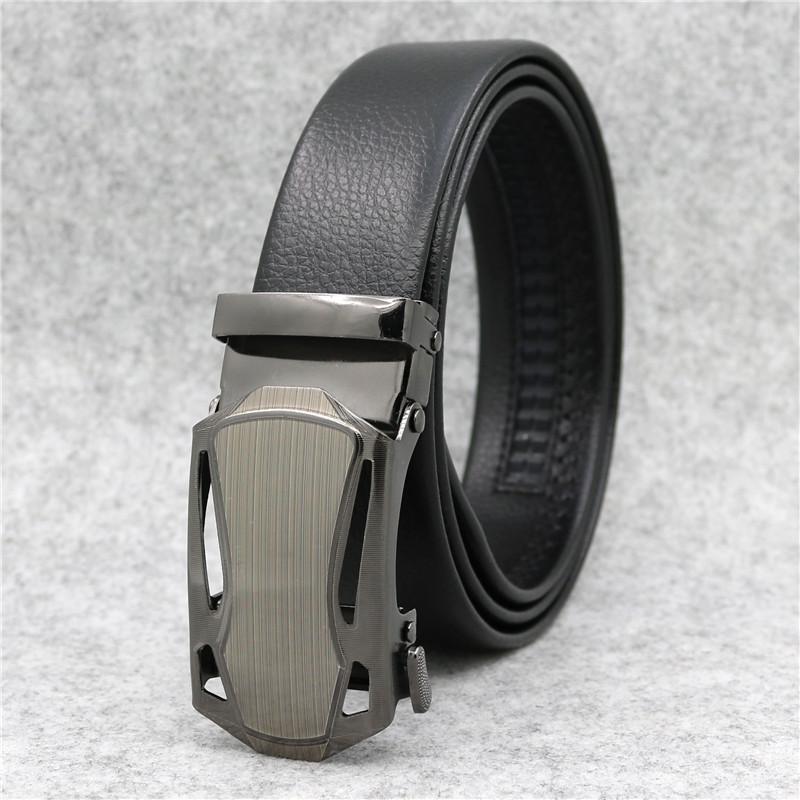Hi Men's Leather Belt Luxury Designer Belts Men High Quality Male Metal Buckle Belt