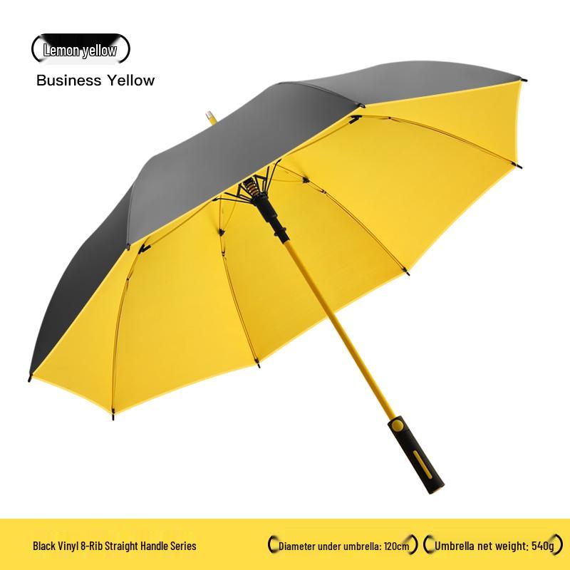 Extra Large Reinforced Windproof Double Automatic Umbrella for Men, Women, and Cars - Waterproof, Long Handle, Extra Thick, and Ideal for Rainstorms.