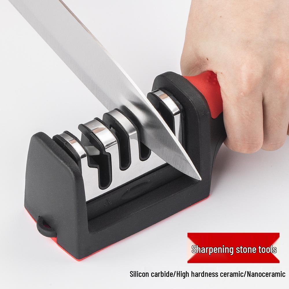 3-in-1 Multifunctional Knife Sharpening Whetstone: Fine Grind, Household & Commercial Use