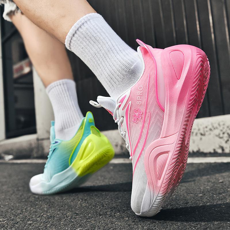 Nové basketbalové boty mandarínská kachna pánské a dámské nízké síťované sportovní boty studentské tréninkové herní boty skladem 2025