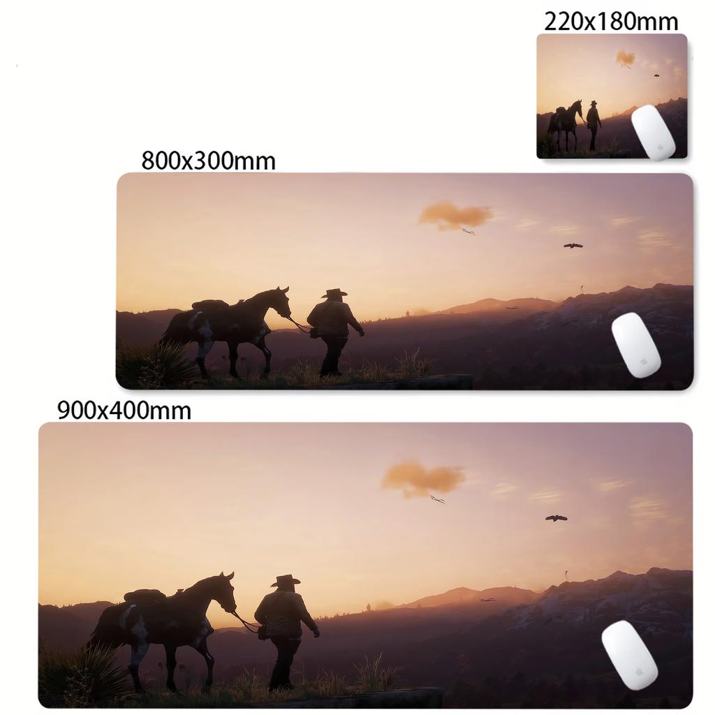 Large Gaming Red Dead Redemption  Mouse Pad Pc Gamer Keyboard  Desk Mat Anime Mausepad Computer Accessories Lockrand Mousepad