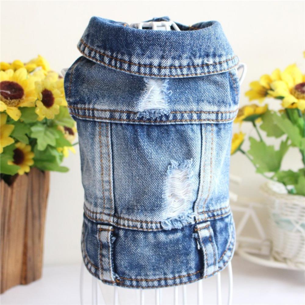 Pet Dog Clothes Denim Jacket Small Dog Vintage Spring Autumn Winter