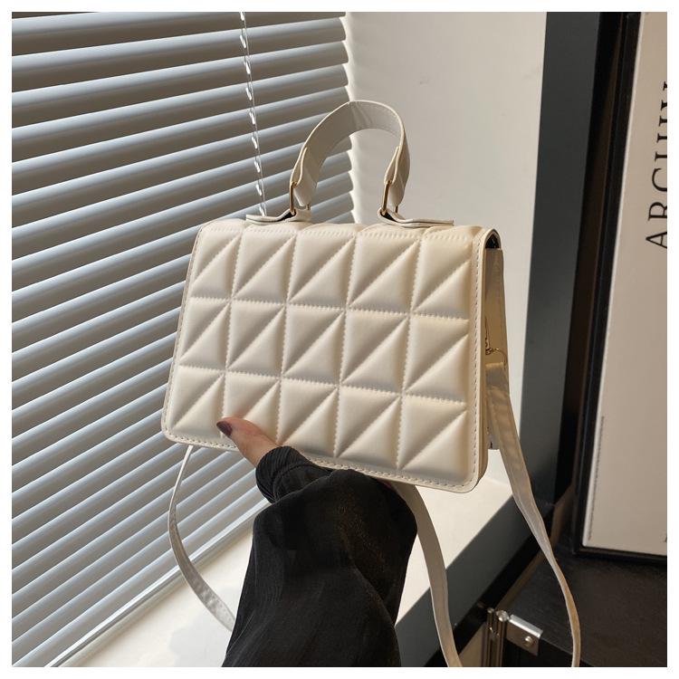 

Однотонная женская сумка через плечо - Модная универсальная сумка на одно плечо сезона весна/лето 2024 белый