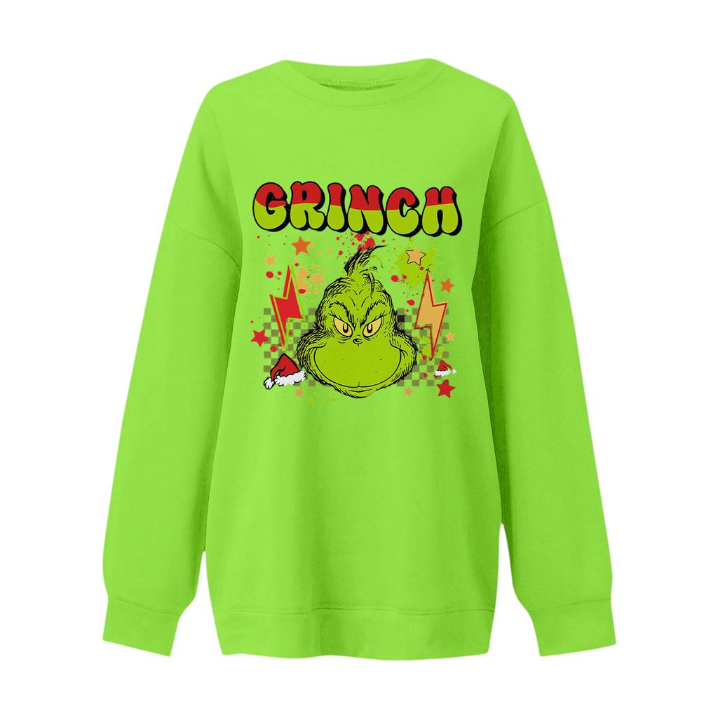 Dámská mikina s kulatým výstřihem Podzimní grafické mikiny Dovolená Dlouhý rukáv Spuštěná ramena Pulovr