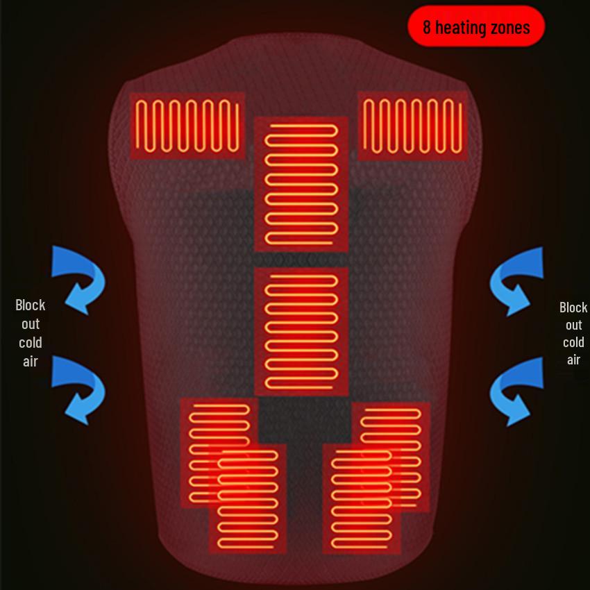Winter USB Electric Heated Vest with Smart Carbon Fiber Technology