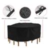 Various Sizes Outdoor Garden Patio Large Round Waterproof Furniture Protector Table Chair Set Dust Furniture Cover
