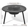 Portable Outdoor BBQ & Tea Table with Fire Pit