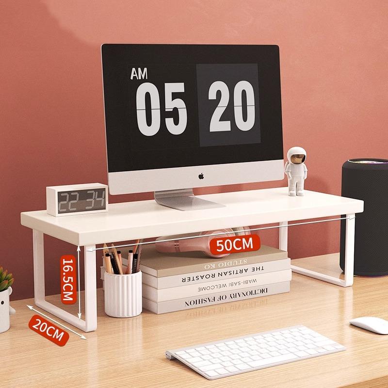 Wooden Computer Height Stand for Office Dormitory Laptops Desktop Computer Stand Office Accessories Storage Rack Home Garden