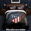 Set Biancheria da Letto Design Atletico Madrid 1 Copripiumino + 2 Federe Morbido Traspirante Biancheria da Letto per la Casa