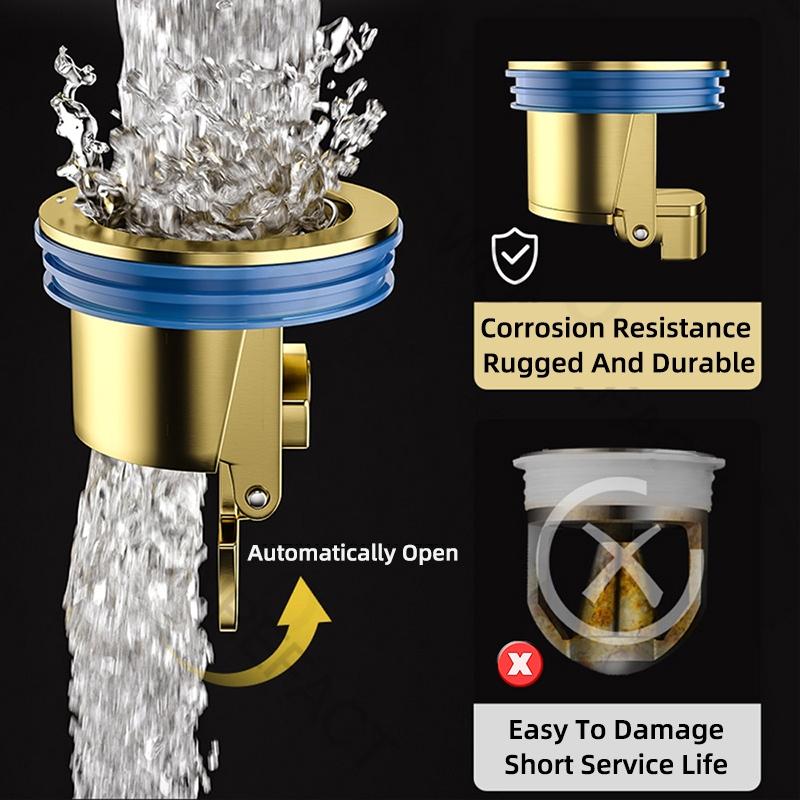 All Brass Floor Drain Core,Shower Floor Strainer Cover Toilet Sewer Anti-odor Plug No Smell Bathroom Toilet Sewer Shower Drain