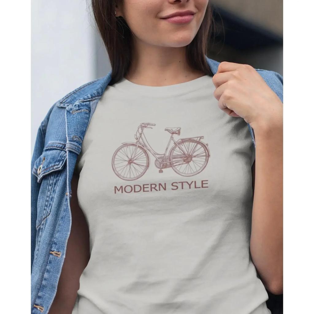 Modern style bike t sirt for bike lovers vintage style bike retro tee lover and everyday life wear Unisex