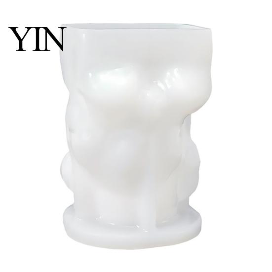 Reusable Silicone Molds Halloween Ghost Figurine Mold, Holding Skull Gnome Ornament Casting Crafting DIY Easy Release Candle Making Mold