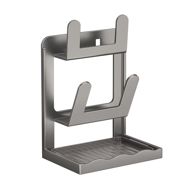 Versatile Carbon Steel Double-Layer Pot Lid & Utensil Rack