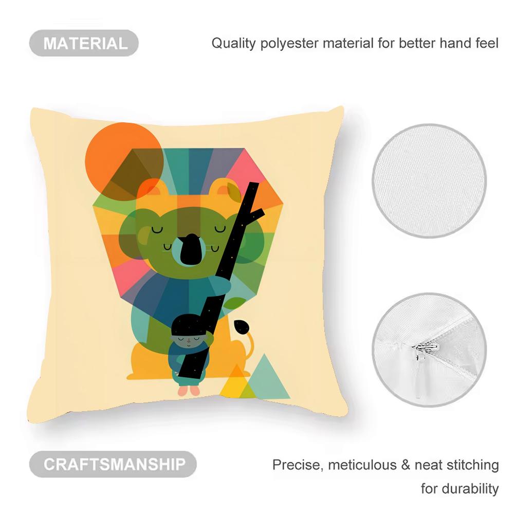 Nordic Modern Anime Pillow Case Pattern Printed Pillowcase for Living Room Sofa Cushion Cover & Bedroom Decor