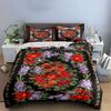 Red and purple flowers. Bedding sets Duvet cover sets Duvet covers Pillowcases(1 * Duvet Cover 2 * Pillowcases, without duvet insert)