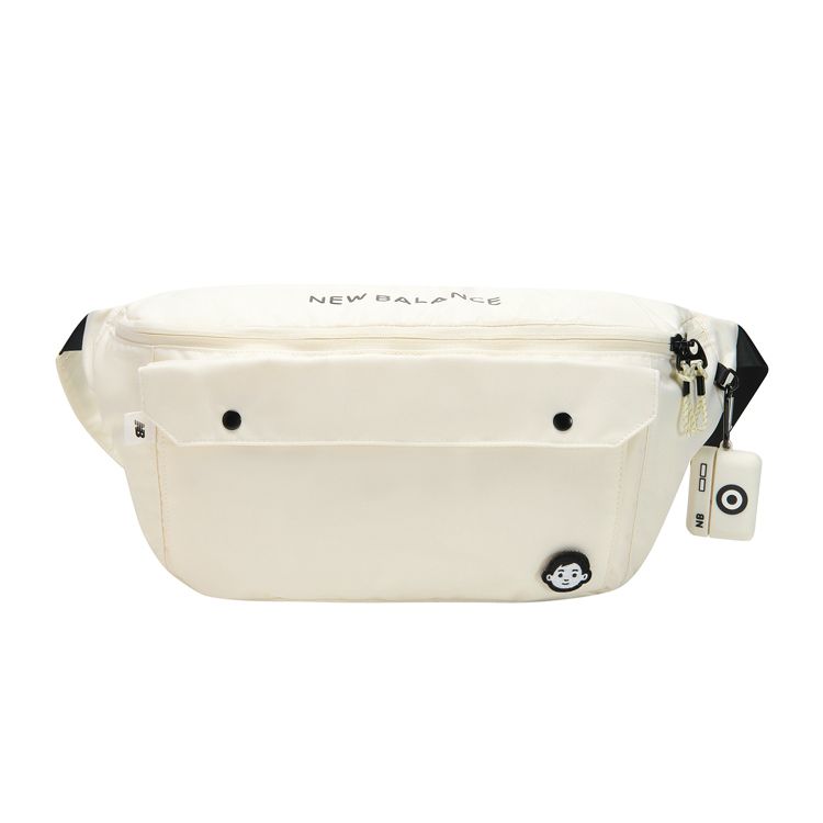 New Balance X Noritake Collaboration Casual Sports Zipper Fabric Shoulder Crossbody Waist Bag Unisex bags Ivory LAB13601-RSI Ivory White 27370₽