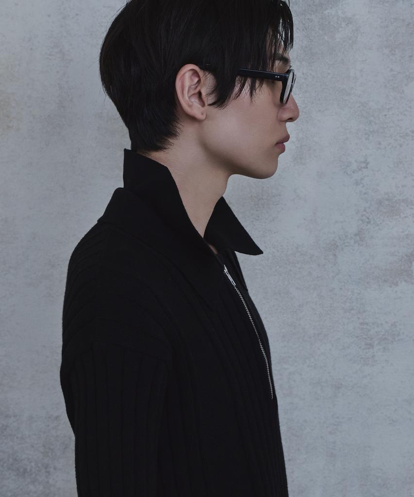 PARADIGMFILM [Ep.02] Double Collar Half Zip Knit (Black)