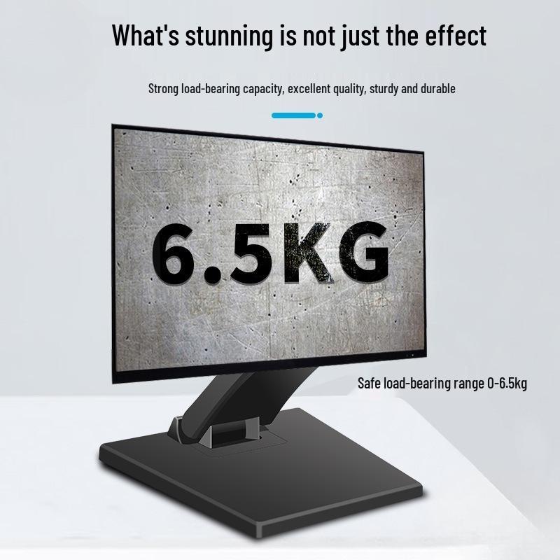 Adjustable 13-24" Computer Monitor Stand – No-Drill, Folding VESA Bracket