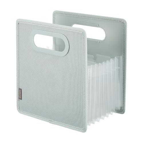 KOKUYO Medicine Organizer File Folder Black G9ECFU-PS100D Standing Fabric Cover Accordion Pocket