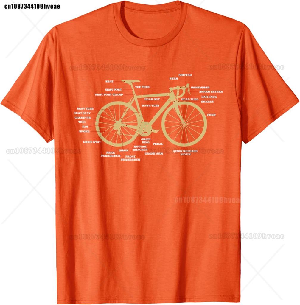 Bicycle Cycling Anatomy Road Bike Parts Biking Cyclist T-Shirt