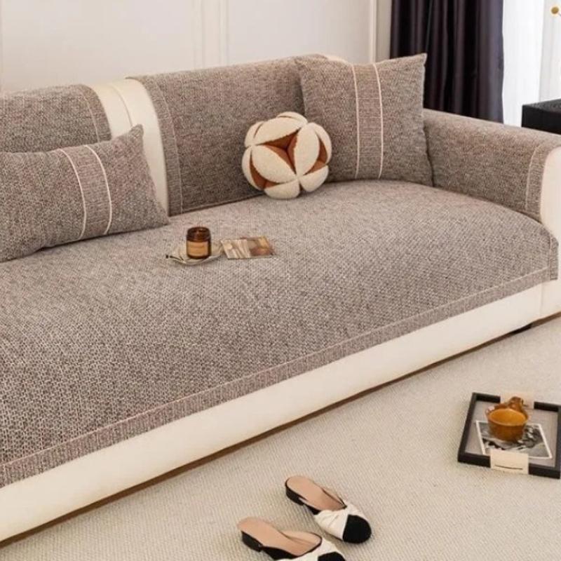 All-Season Anti-Slip Sofa Cushion Simple Leather Sofa Cover Cloth Towel Home Decorative Modern Luxury Living Room Couch Slipcover