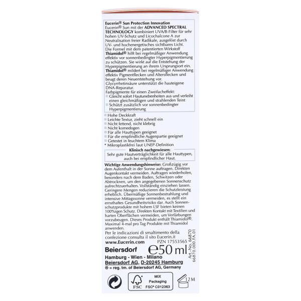 Eucerin Sun Fluid Pigment Control Medium SPF 50+ 50ml