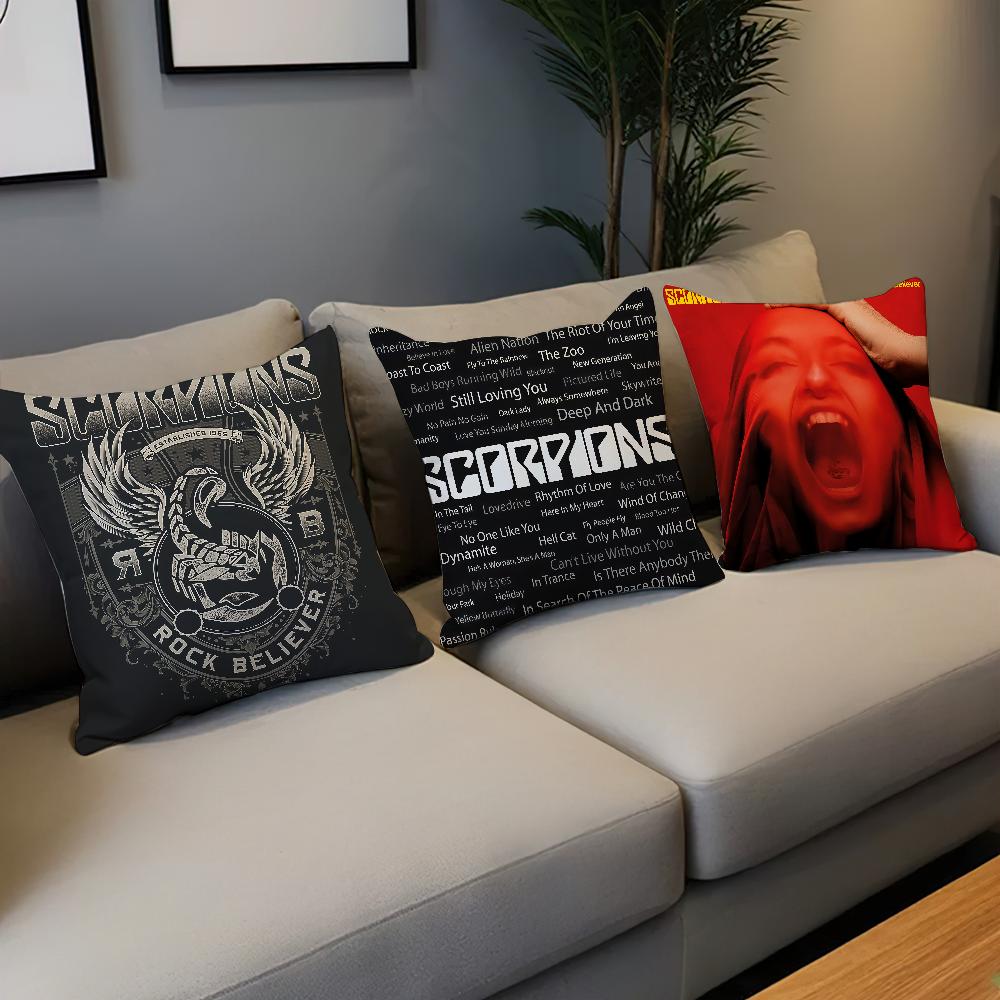 Cushion Cover S-ScorpionS Comfortable Soft Pillow Case for Sofa Band Living Room Home Office Decor and Protective Covers
