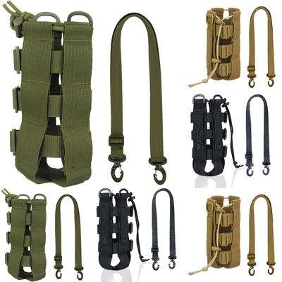 Outdoor Travel Hiking Drawstring Water Bottle Holder Kettle Carrier Bag Outdoor Mountaineering Waist BagTactical Pouch Bag