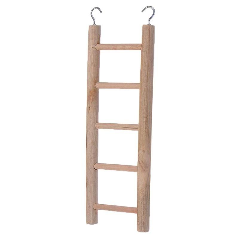 Nový dřevěný žebřík Papoušek Pták Domácí mazlíček Andulka Hlodavec Křeček Myš Pískomil Klec Hračky