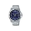 Casio Standard Series Swordfish Diving Heart Business Waterproof Quartz Movement Stainless Steel Strap Men Watches Blue MTP-VD01D-2B
