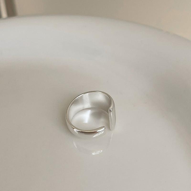 Korean Chic Style Adjustable Copper Geometric Ring For Women Elegant Fashion Accessory