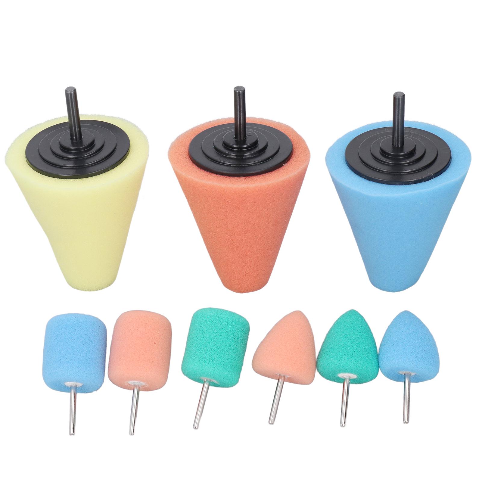 

9Pcs Polishing Cone Metal Polish Sponge Buffing Ball for Automotive Car Wheel Hub Care