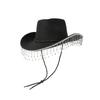 New Holiday Performance Western Cowboy Hat, Masquerade Party Prop, Performance Hat, Bridal Hat, Top Hat, Jazz Hat