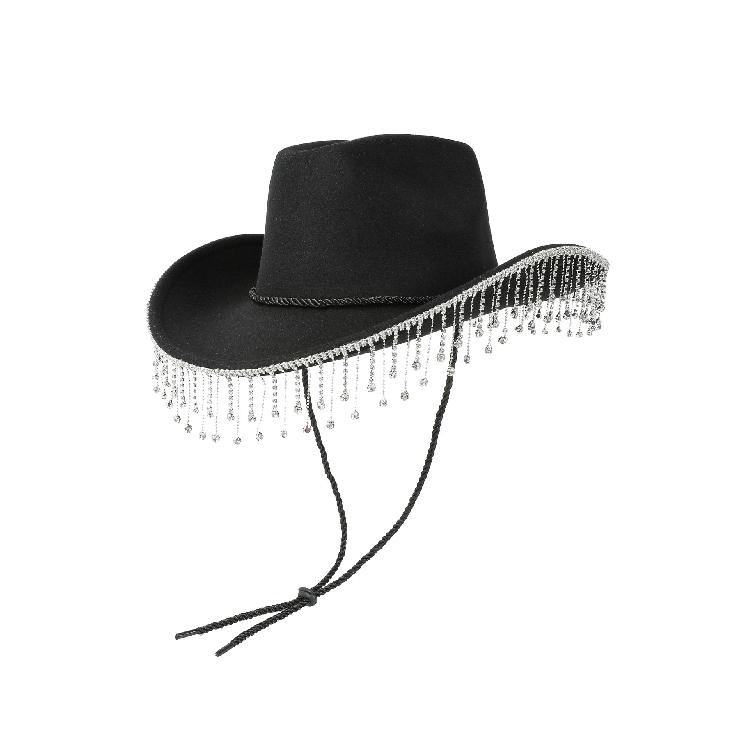 New Holiday Performance Western Cowboy Hat, Masquerade Party Prop, Performance Hat, Bridal Hat, Top Hat, Jazz Hat