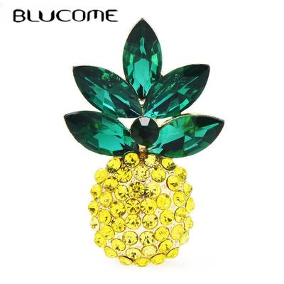 Spille a forma di ananas con strass, per donne e uomini, con frutti splendenti, per feste in ufficio, spille, regali