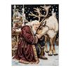 Parent Child Projects Christmas Faux Pearl Painting Kit, Santa Reindeer DIY Art Festive Wall Decorations 3D Angel Craft Kit for Adults, Home
