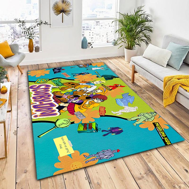 Halloween cartoon comedy adventure movie Scooby-Doo carpet is suitable for living room and bedroom doormats office balcony decorative carpet V5