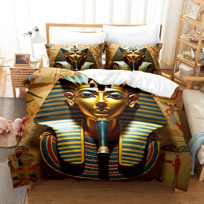 Pharao Mumie Bettwäscheset Altägyptische Zivilisation Bettlaken-Set Bettdecken-Sets King-Size-Bettwäscheset Quilt-Set Bettwäsche