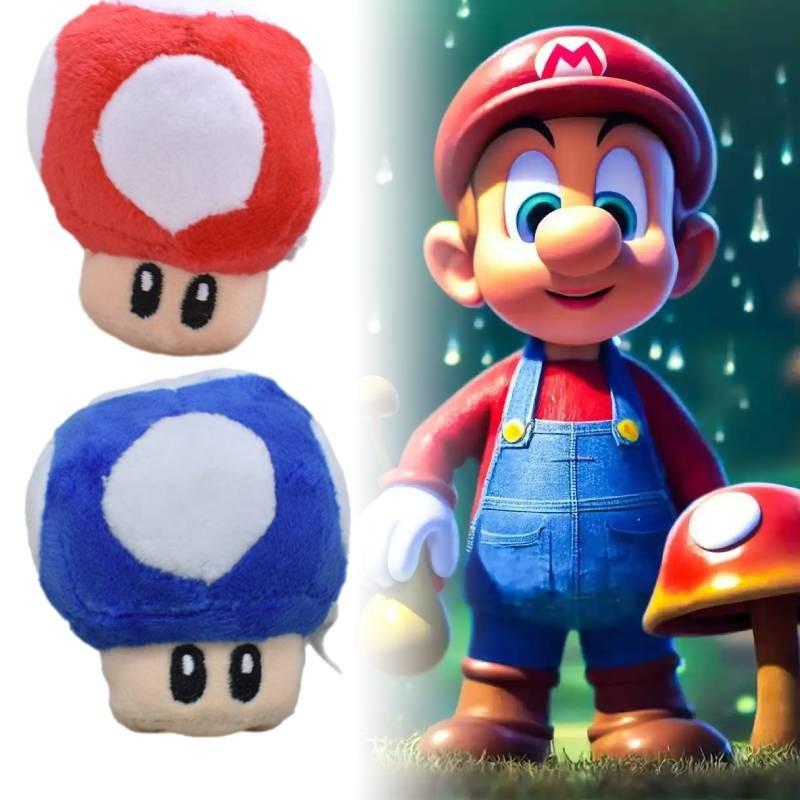 Mario Mushroom Plush Toys Cartoon Plants Fill Doll Backpack Keychain Xmas Gift