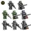 MOC Military T60 Armor Soldiers Mini Anime Action Fallouts Figures Weapons Robot Kinghts Building Blocks Bricks DIY Toys  Gifts