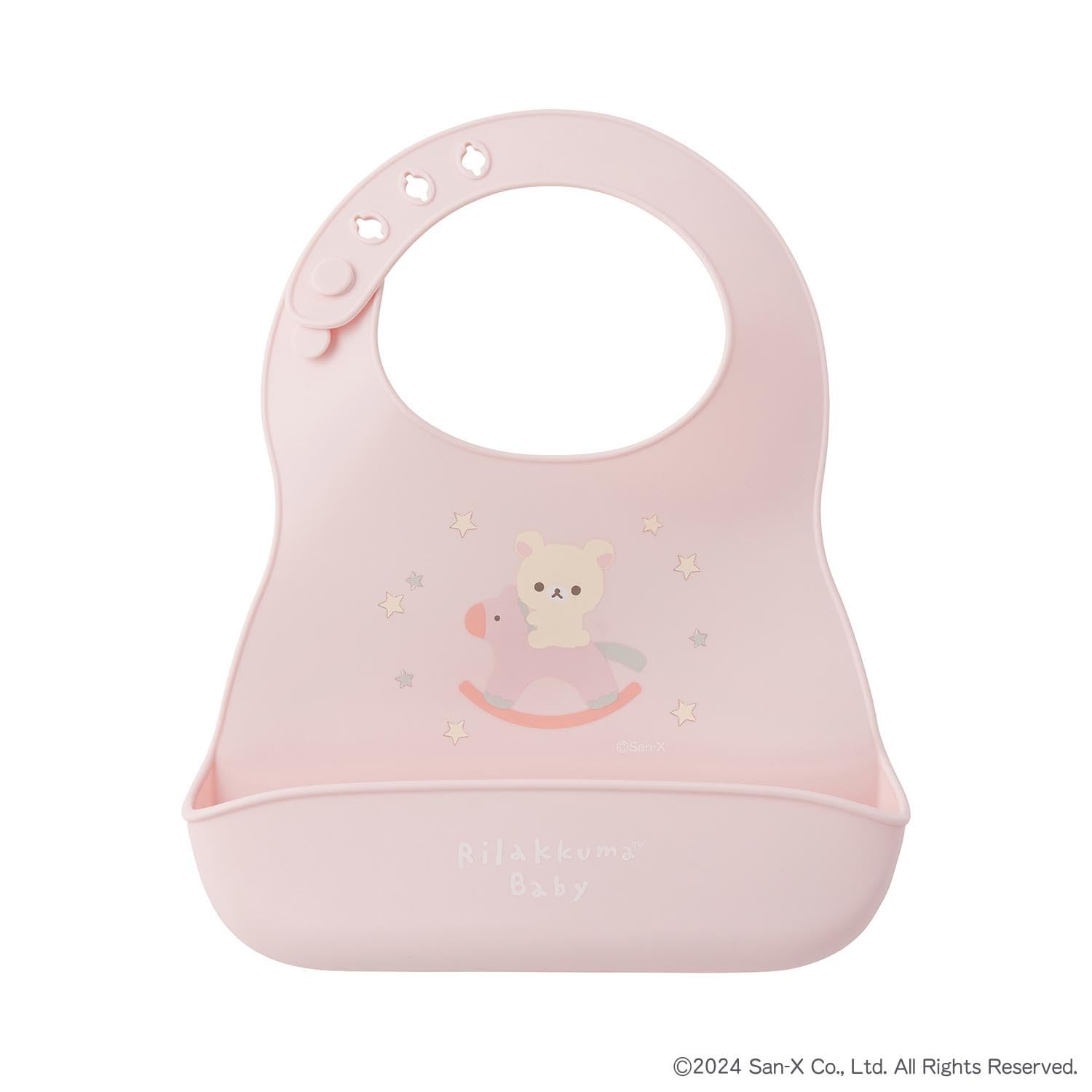 

Rilakkuma Baby Silicone Bib, Korilakkuma/Pink (BBRIL001023200)