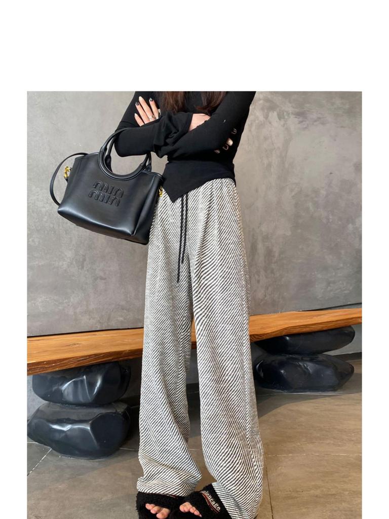 Chic Zebra Print Pleated Wide-Leg Pants - Women's Casual Spring/Summer Floor-Length Style