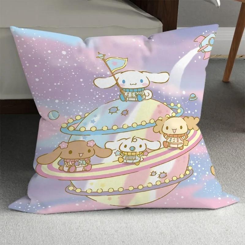 Sanrio Cute Girly Pillowcase HelloKitty Cinnamon Dog Pillowcase Kawaii Room Decoration Home Living Room Sofa Cushion Cover